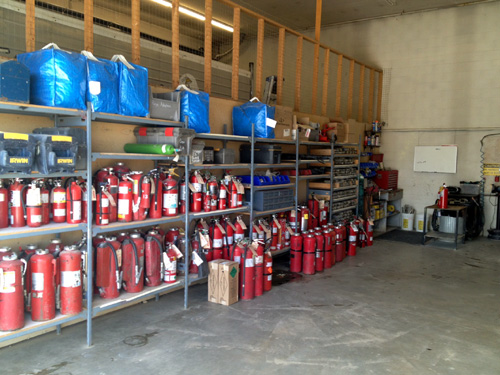 Fire extinguisher refills in Slave Lake, Alberta